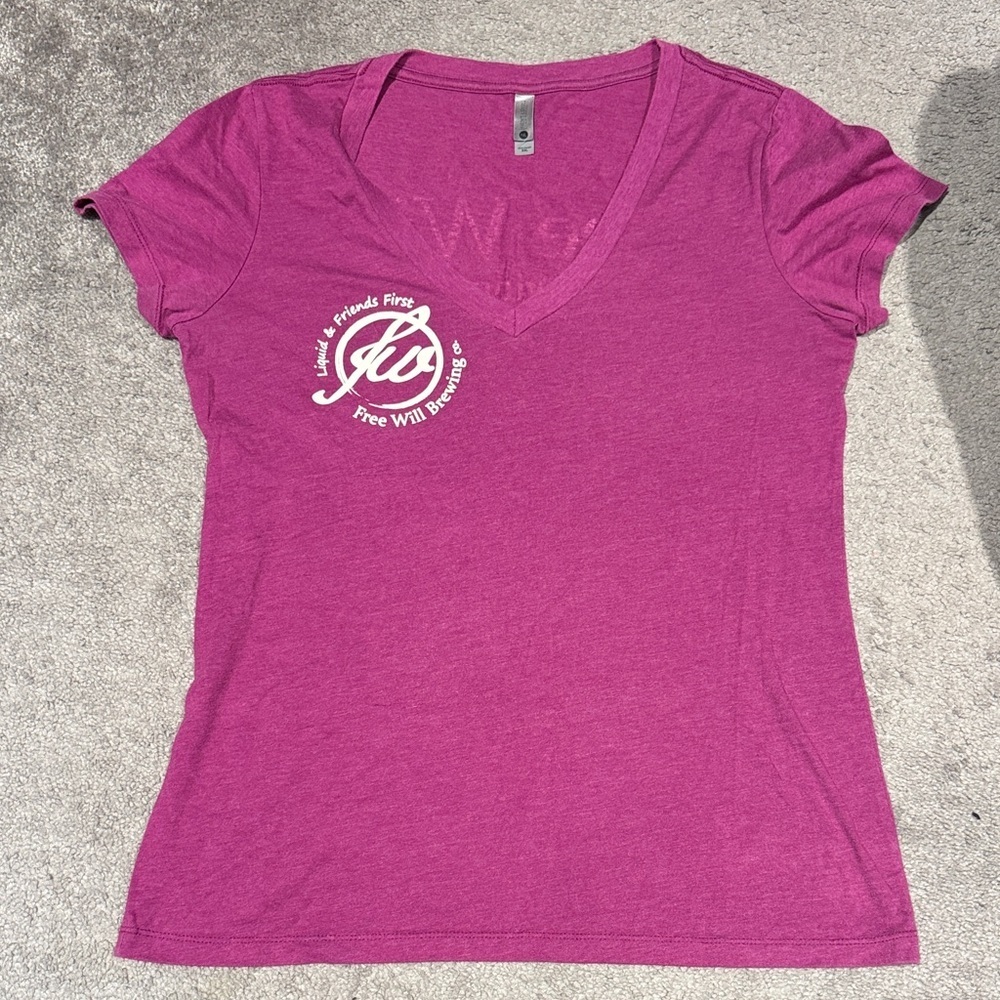 Women's Purple V-Neck T-Shirt